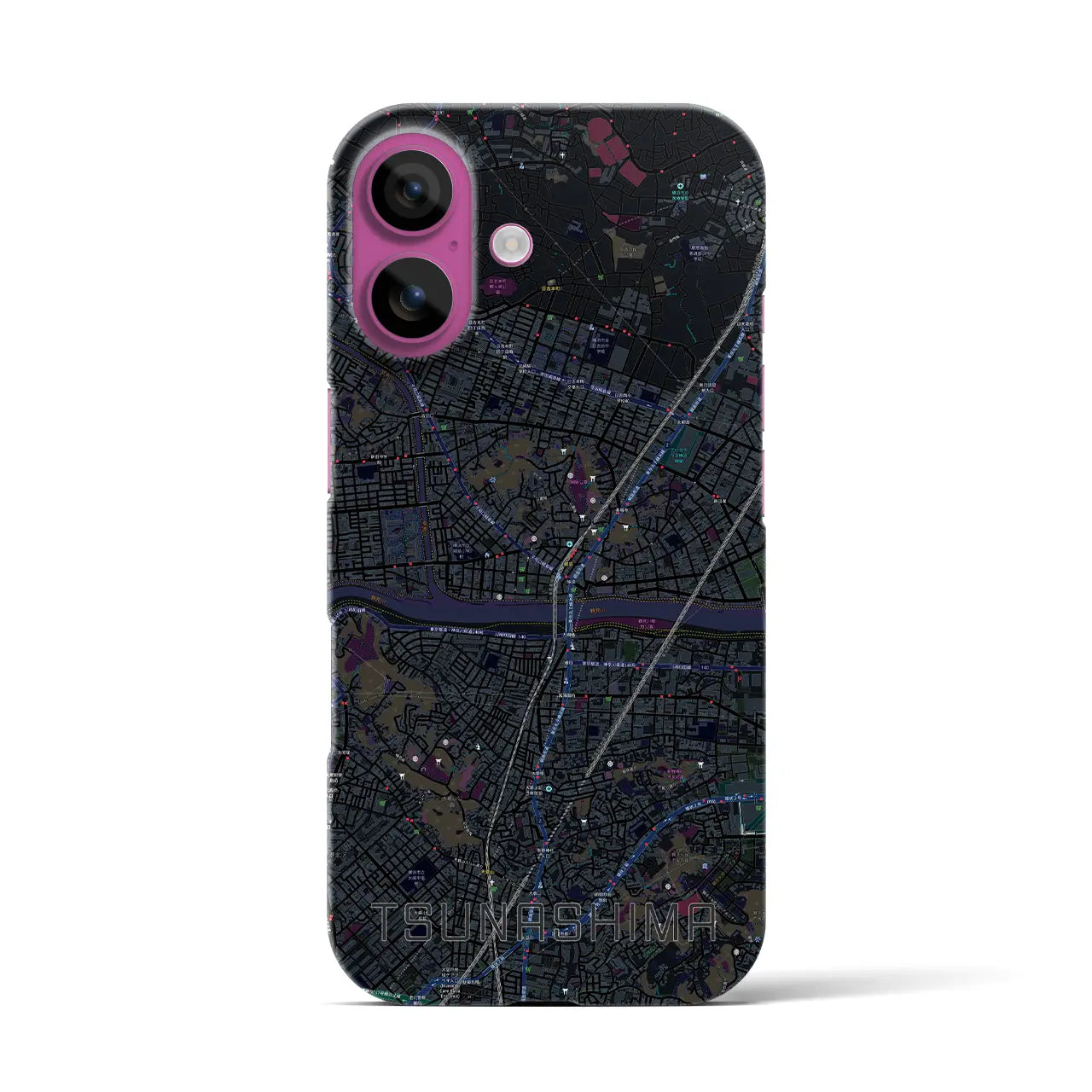 【綱島(神奈川県)】地図柄iPhoneケース(バックカバータイプ)