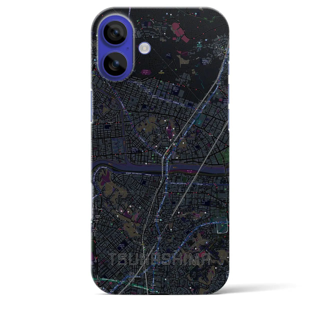 【綱島(神奈川県)】地図柄iPhoneケース(バックカバータイプ)