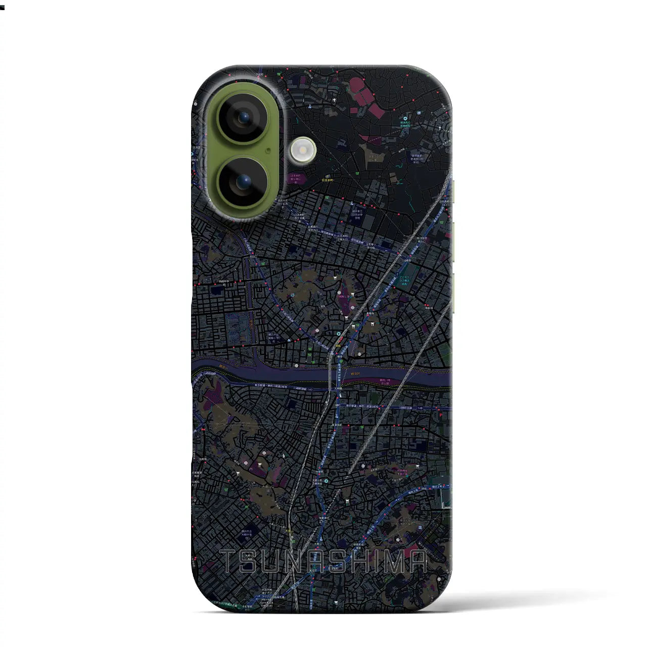 【綱島(神奈川県)】地図柄iPhoneケース(バックカバータイプ)