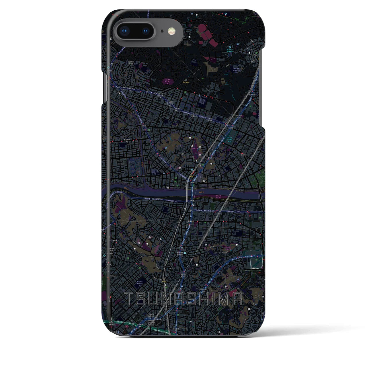 【綱島(神奈川県)】地図柄iPhoneケース(バックカバータイプ)
