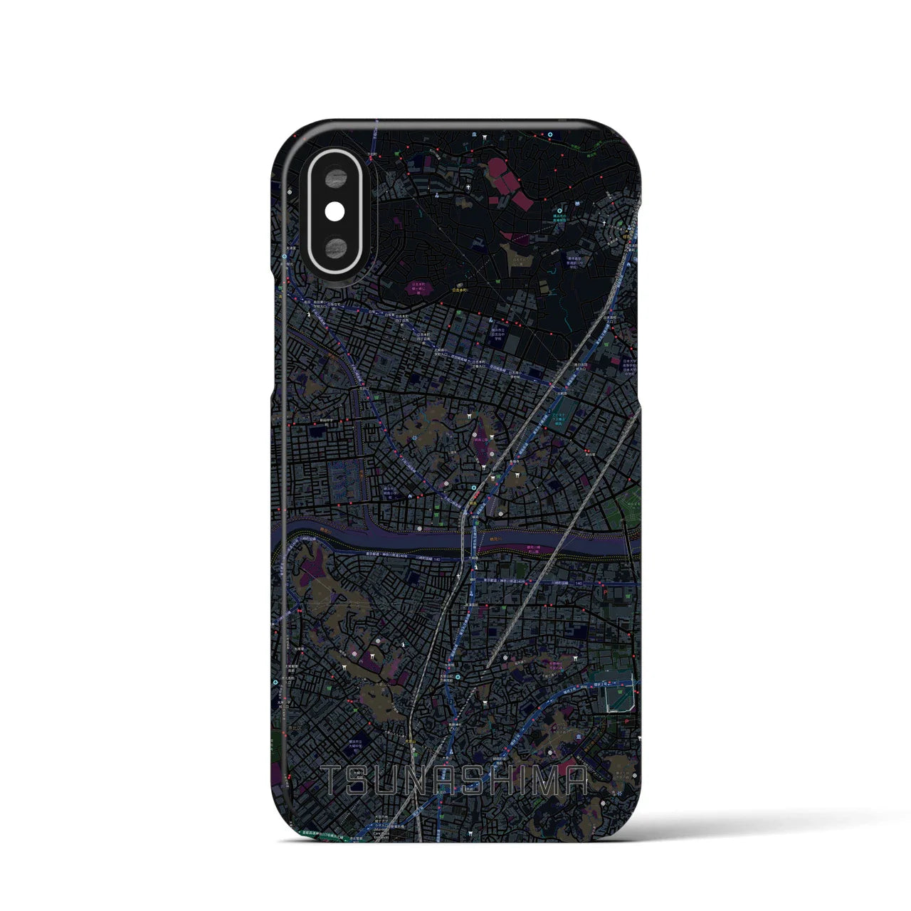 【綱島(神奈川県)】地図柄iPhoneケース(バックカバータイプ)
