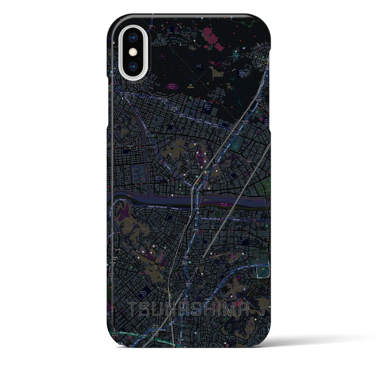 【綱島(神奈川県)】地図柄iPhoneケース(バックカバータイプ)