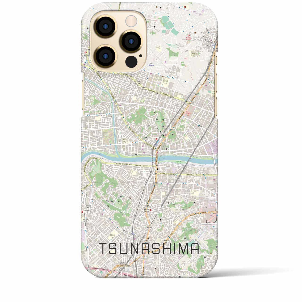 【綱島(神奈川県)】地図柄iPhoneケース(バックカバータイプ)