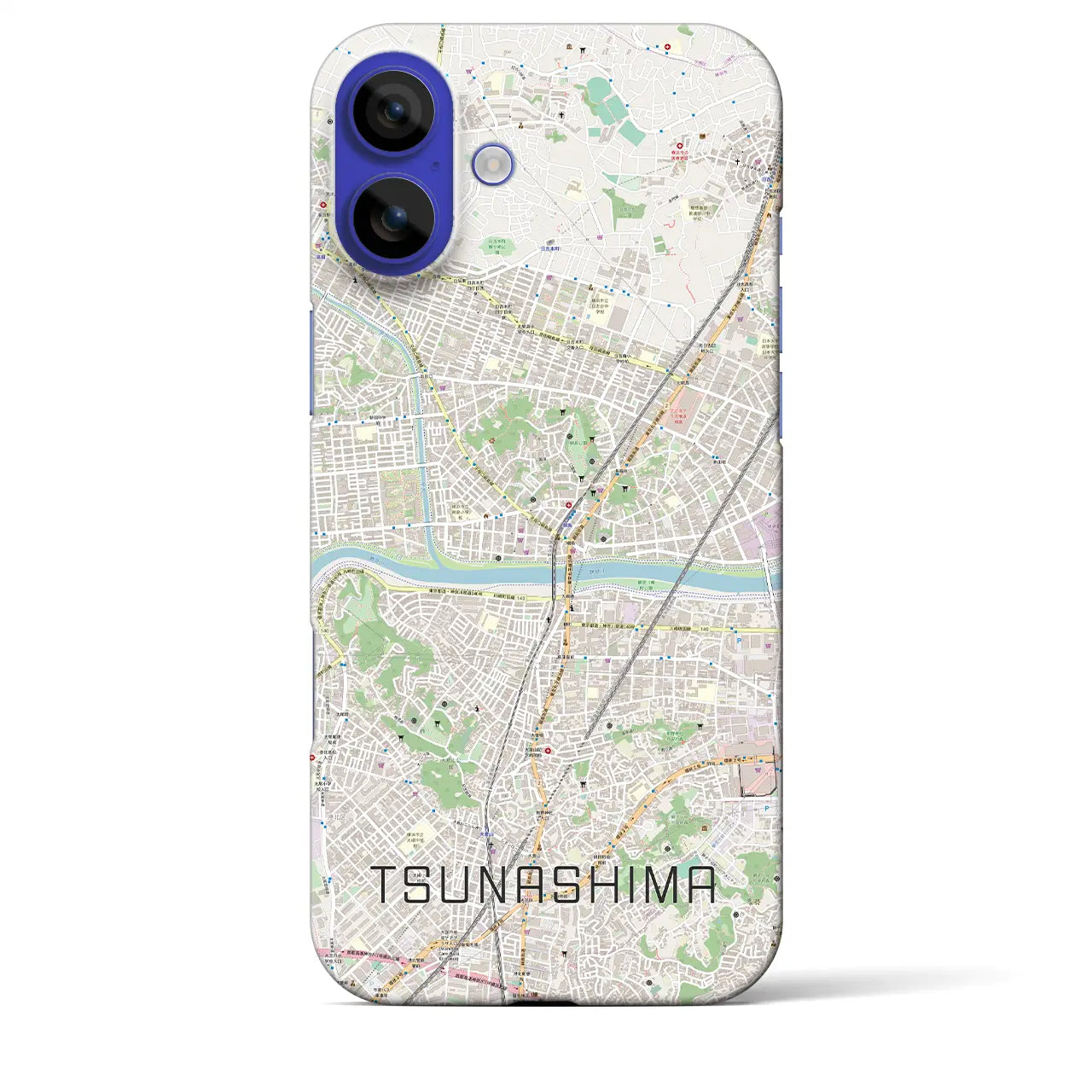 【綱島(神奈川県)】地図柄iPhoneケース(バックカバータイプ)ナチュラル・iPhone 16 Pro Max 用