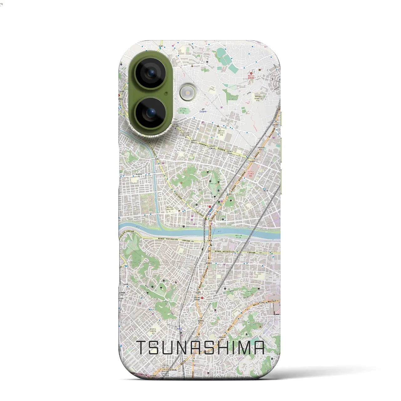 【綱島(神奈川県)】地図柄iPhoneケース(バックカバータイプ)