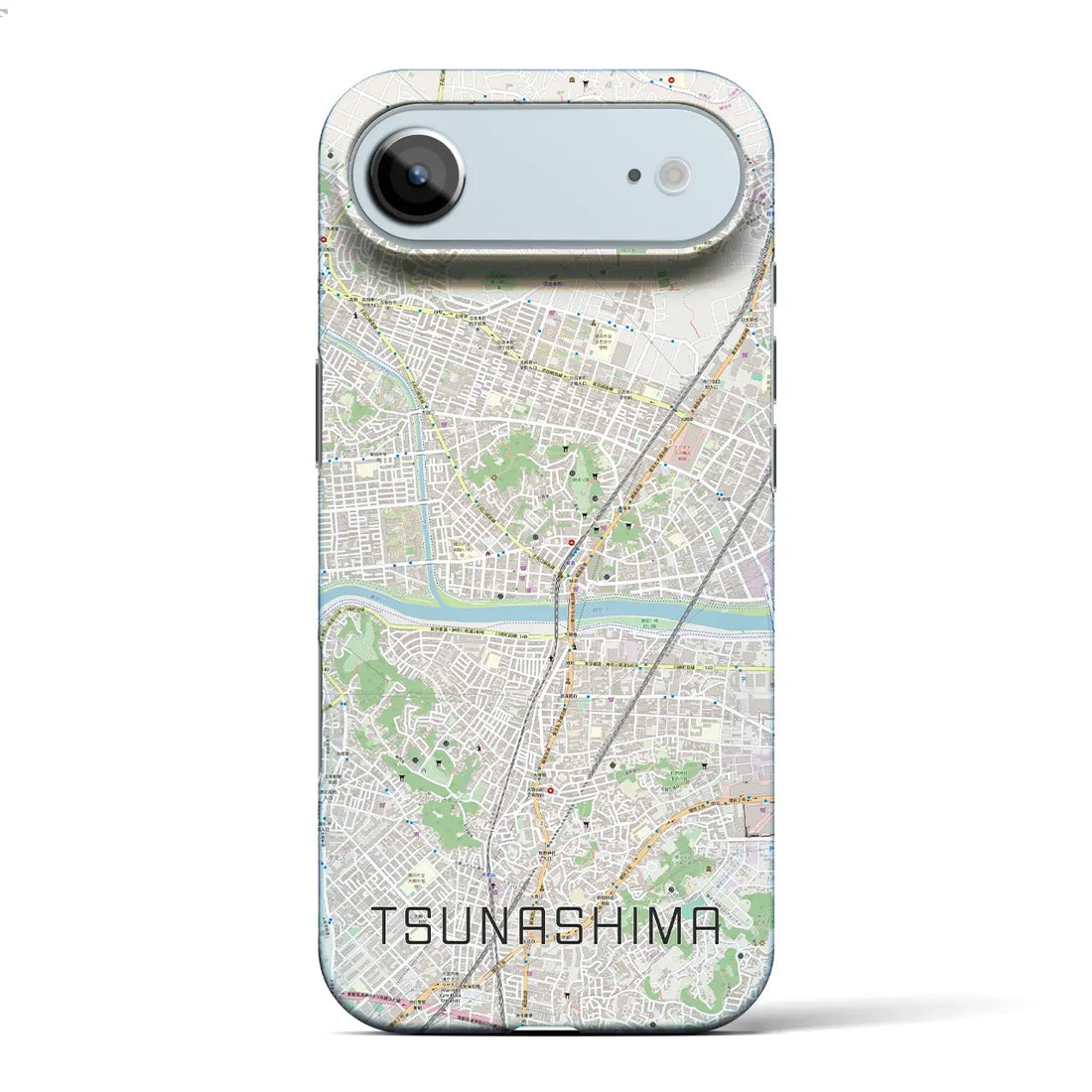 【綱島(神奈川県)】地図柄iPhoneケース(バックカバータイプ)ナチュラル・iPhone 17 Pro Max 用
