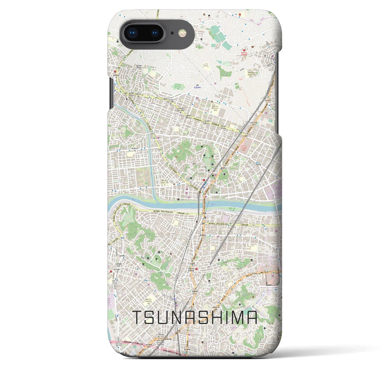 【綱島(神奈川県)】地図柄iPhoneケース(バックカバータイプ)