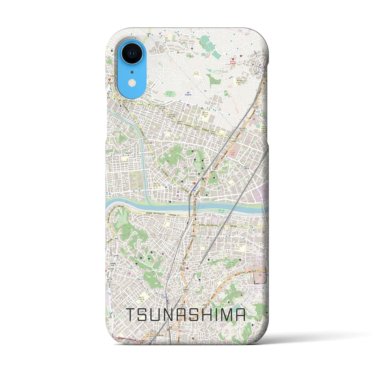 【綱島(神奈川県)】地図柄iPhoneケース(バックカバータイプ)