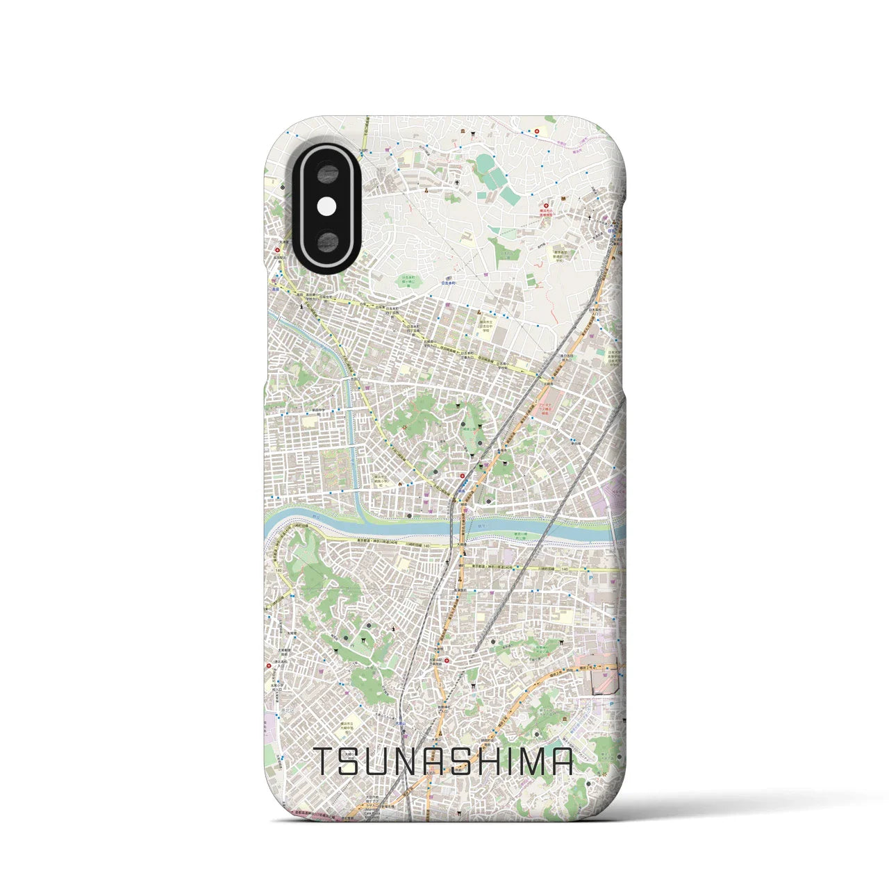 【綱島(神奈川県)】地図柄iPhoneケース(バックカバータイプ)