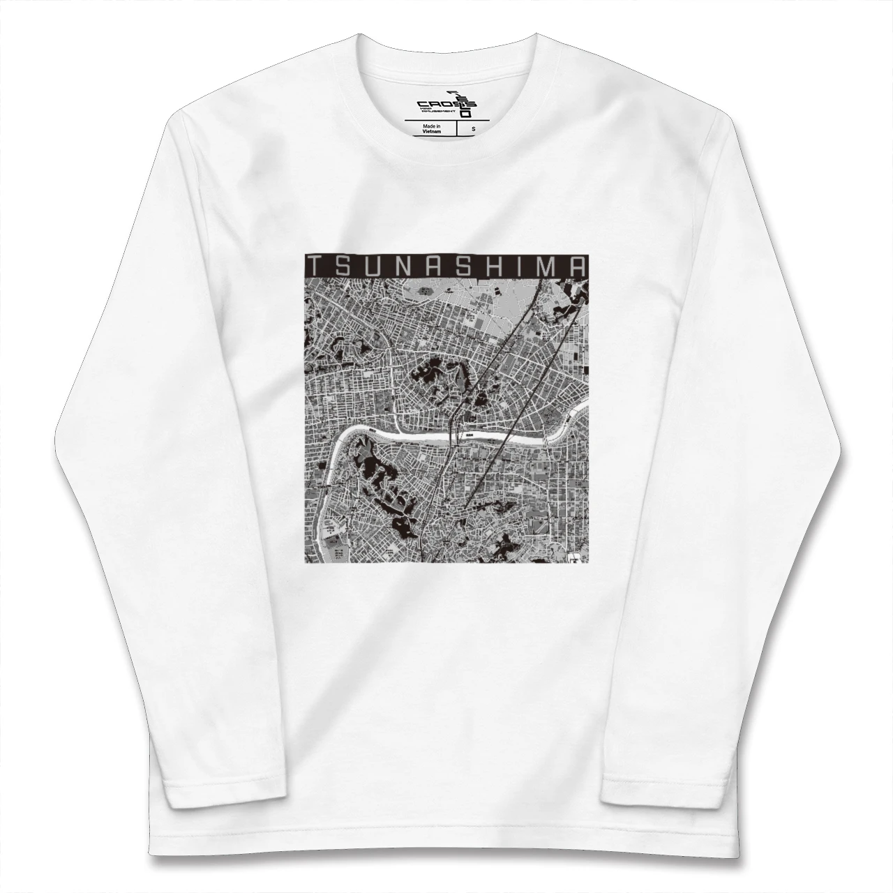 【綱島(神奈川県)】地図柄ロングスリーブTシャツ