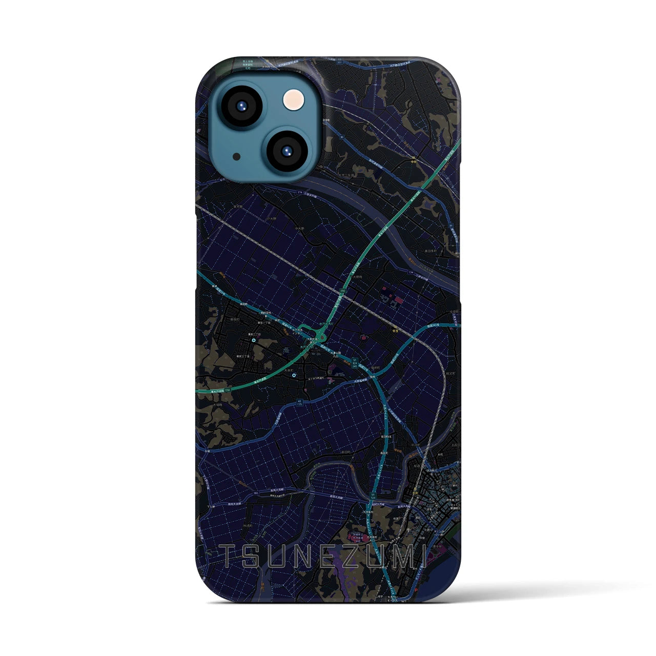 【常澄(茨城県)】地図柄iPhoneケース(バックカバータイプ)