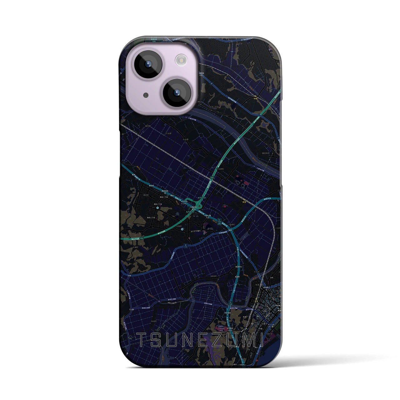 【常澄(茨城県)】地図柄iPhoneケース(バックカバータイプ)