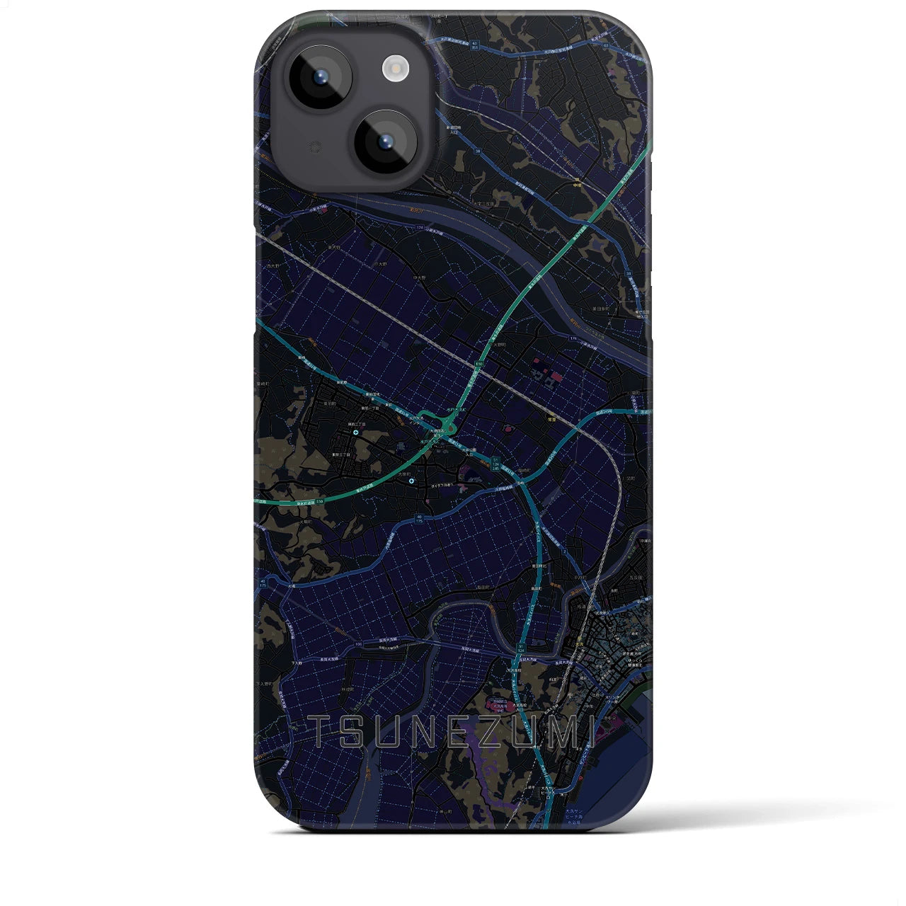 【常澄(茨城県)】地図柄iPhoneケース(バックカバータイプ)