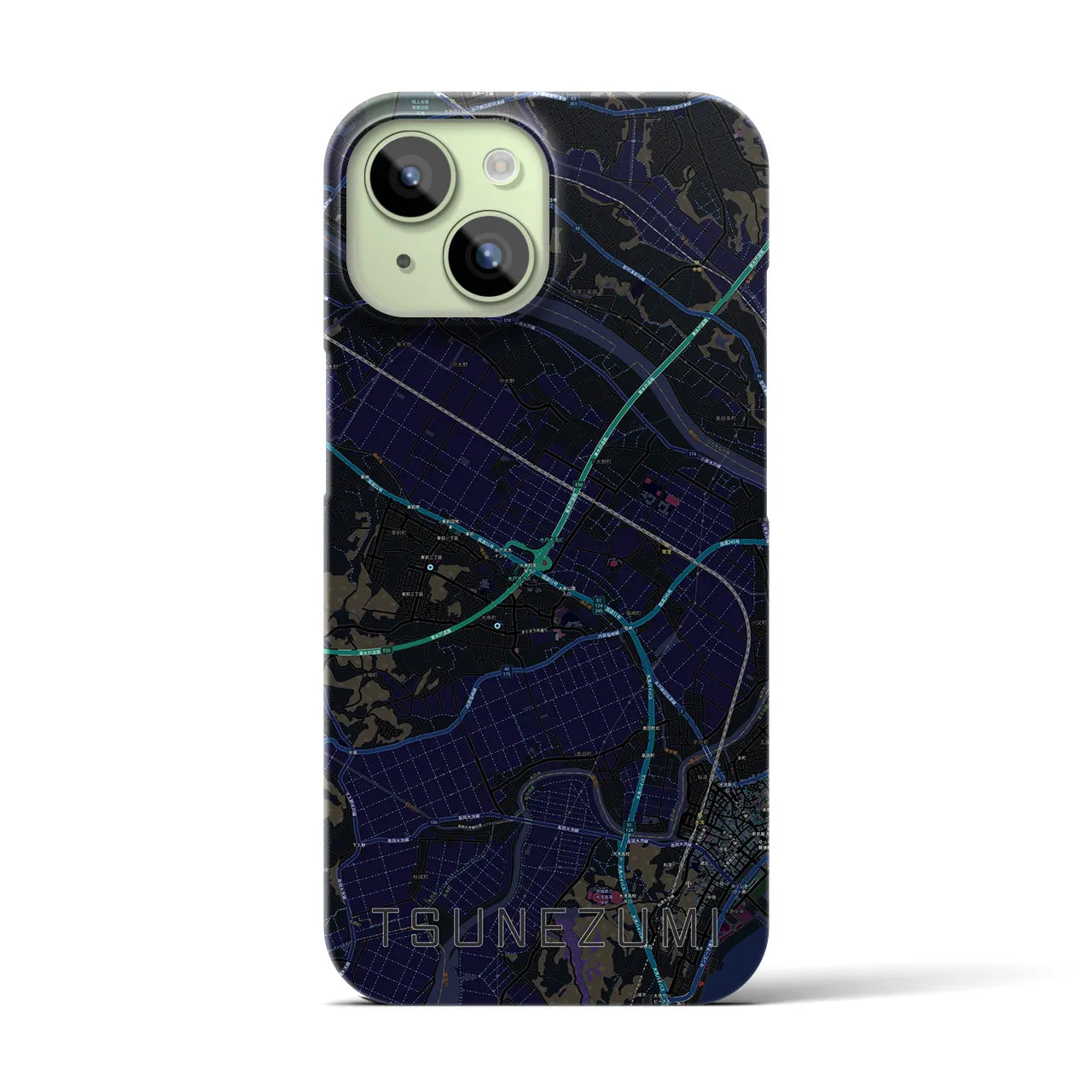 【常澄(茨城県)】地図柄iPhoneケース(バックカバータイプ)