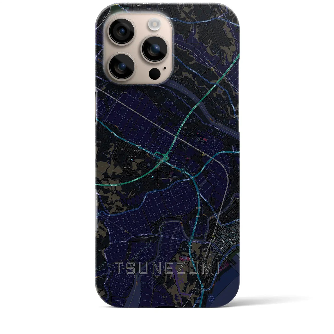 【常澄(茨城県)】地図柄iPhoneケース(バックカバータイプ)