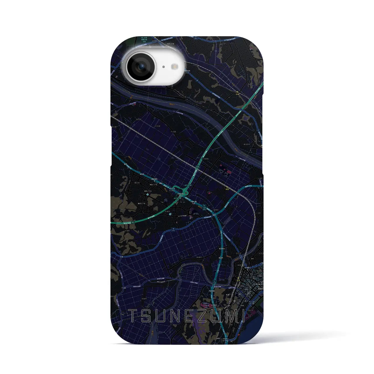 【常澄(茨城県)】地図柄iPhoneケース(バックカバータイプ)