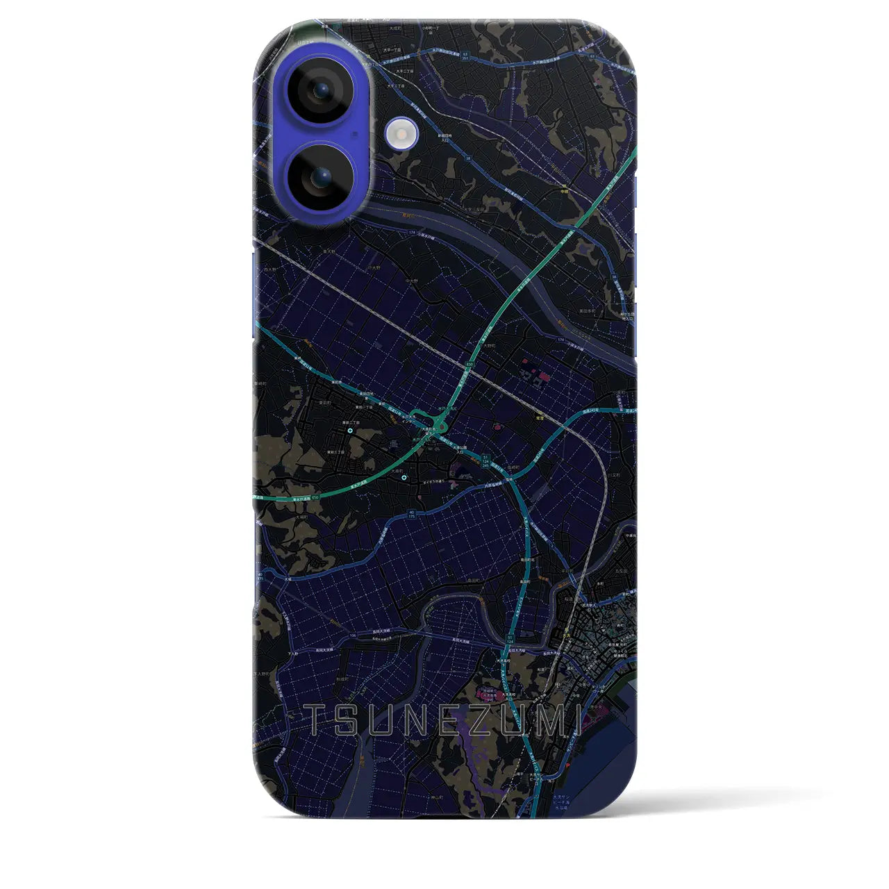 【常澄(茨城県)】地図柄iPhoneケース(バックカバータイプ)