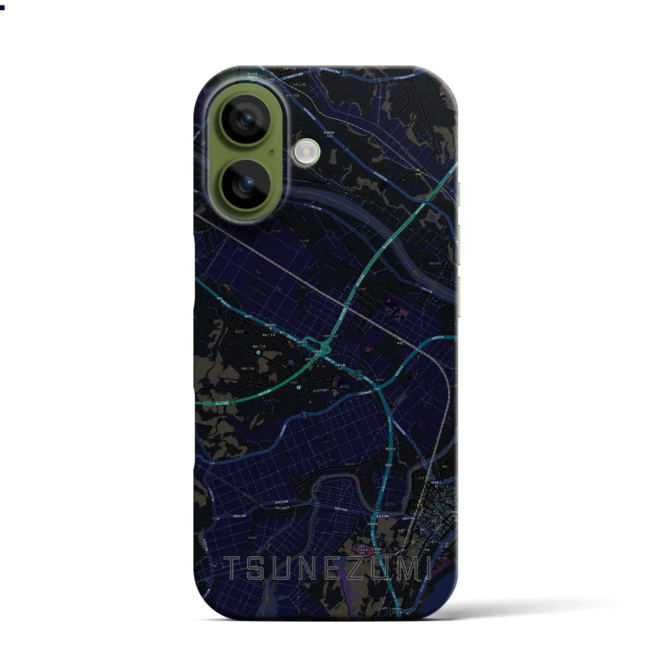 【常澄(茨城県)】地図柄iPhoneケース(バックカバータイプ)