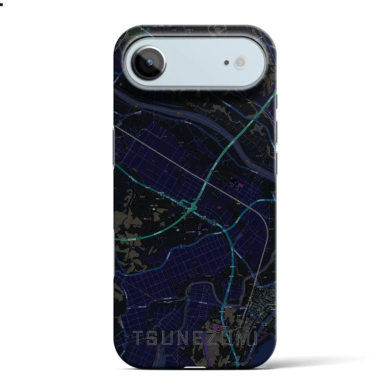 【常澄(茨城県)】地図柄iPhoneケース(バックカバータイプ)