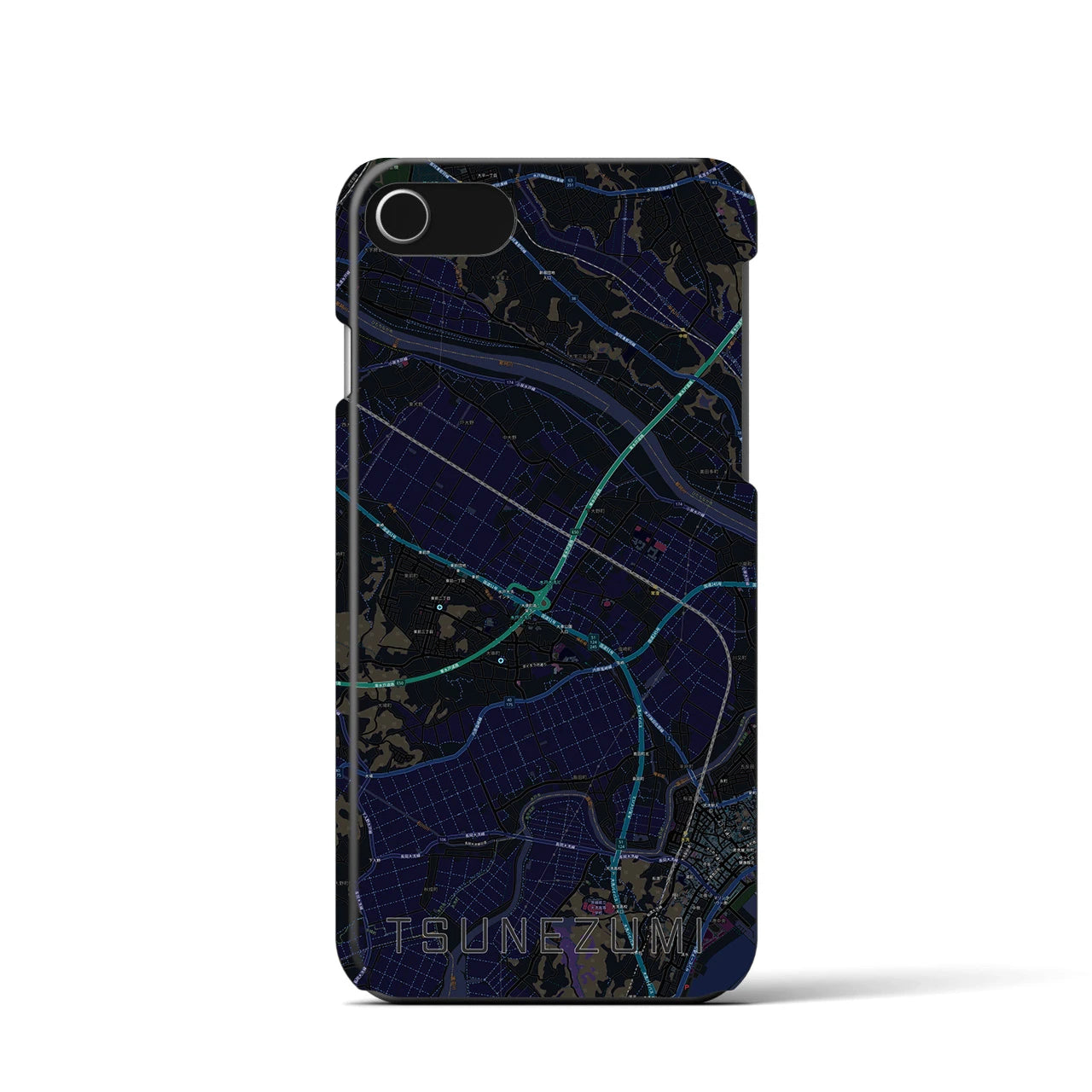 【常澄(茨城県)】地図柄iPhoneケース(バックカバータイプ)