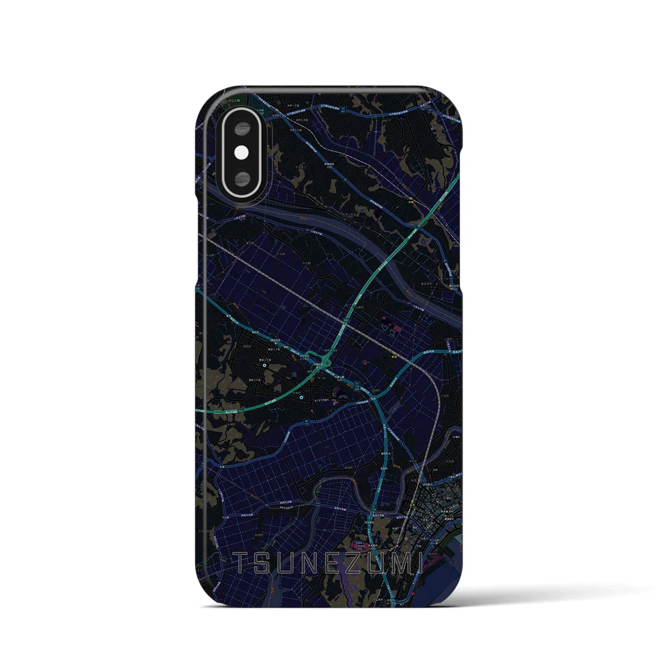 【常澄(茨城県)】地図柄iPhoneケース(バックカバータイプ)