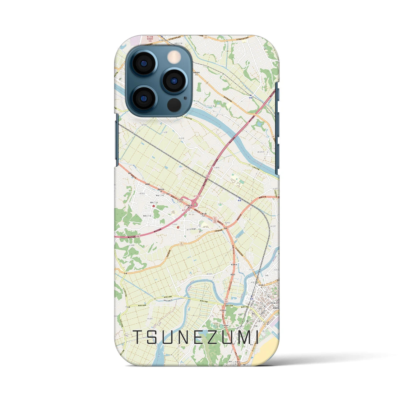 【常澄(茨城県)】地図柄iPhoneケース(バックカバータイプ)