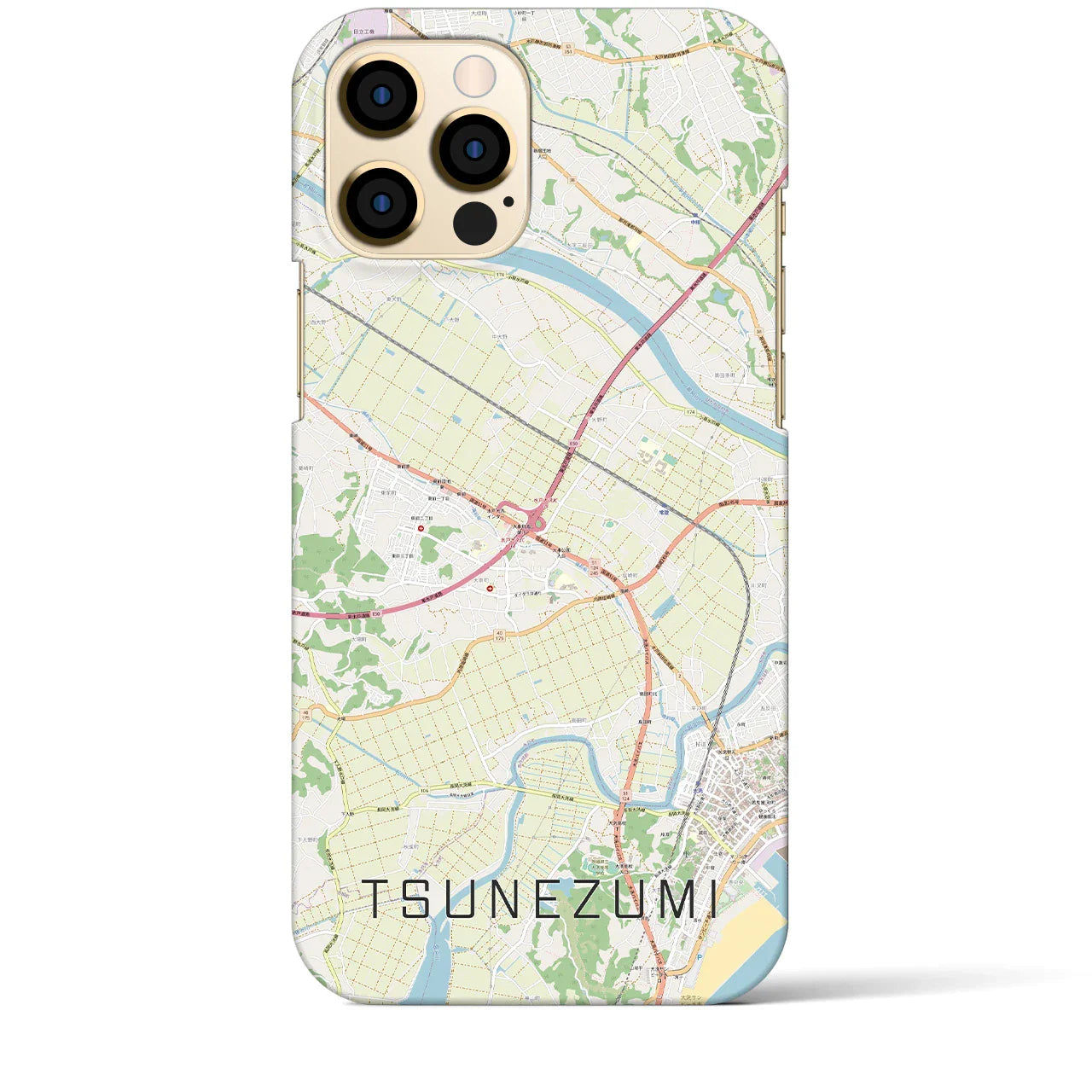 【常澄(茨城県)】地図柄iPhoneケース(バックカバータイプ)