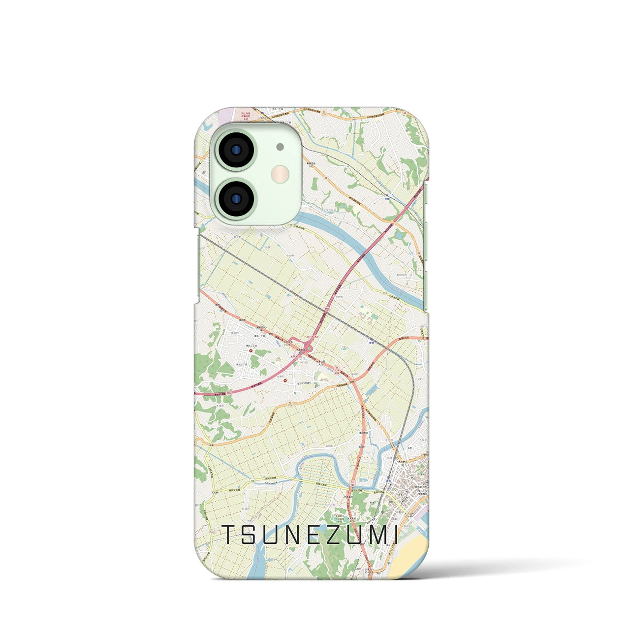 【常澄(茨城県)】地図柄iPhoneケース(バックカバータイプ)