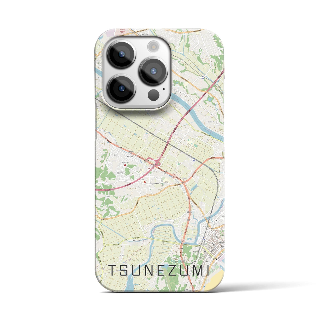【常澄(茨城県)】地図柄iPhoneケース(バックカバータイプ)