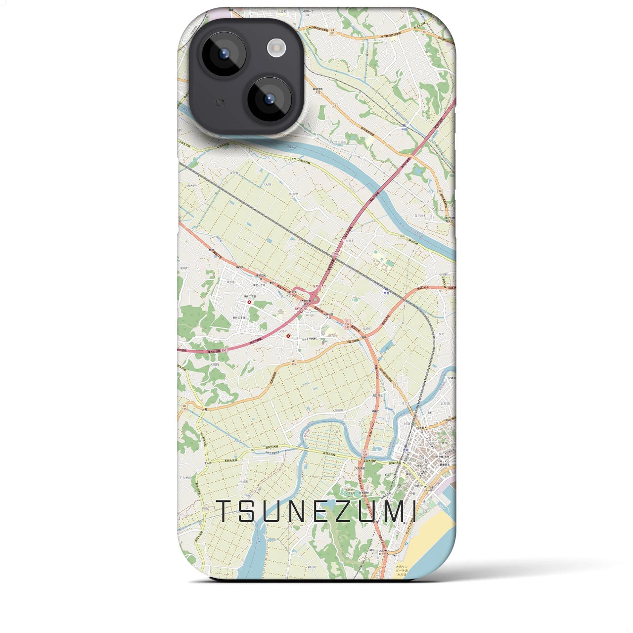 【常澄(茨城県)】地図柄iPhoneケース(バックカバータイプ)