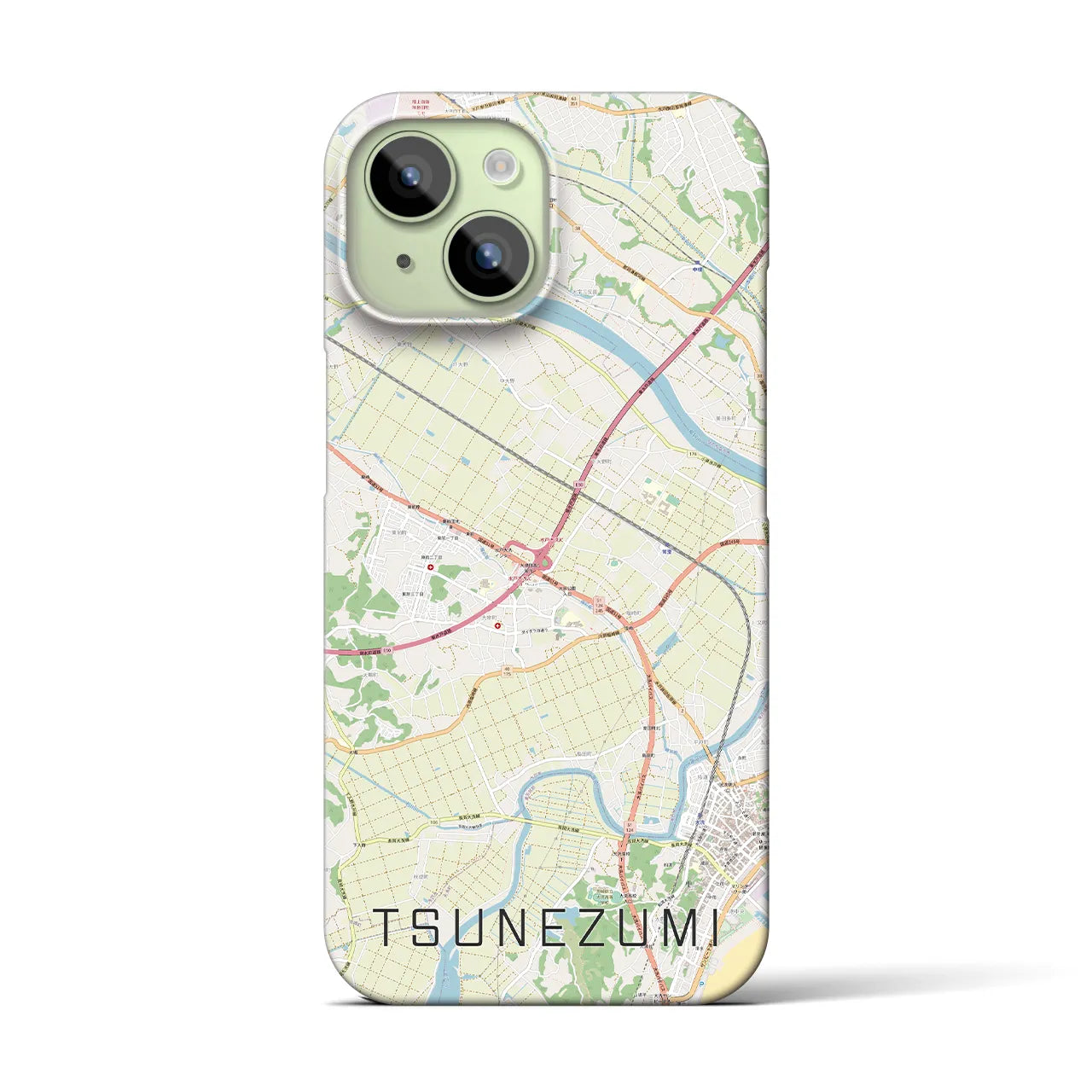 【常澄(茨城県)】地図柄iPhoneケース(バックカバータイプ)