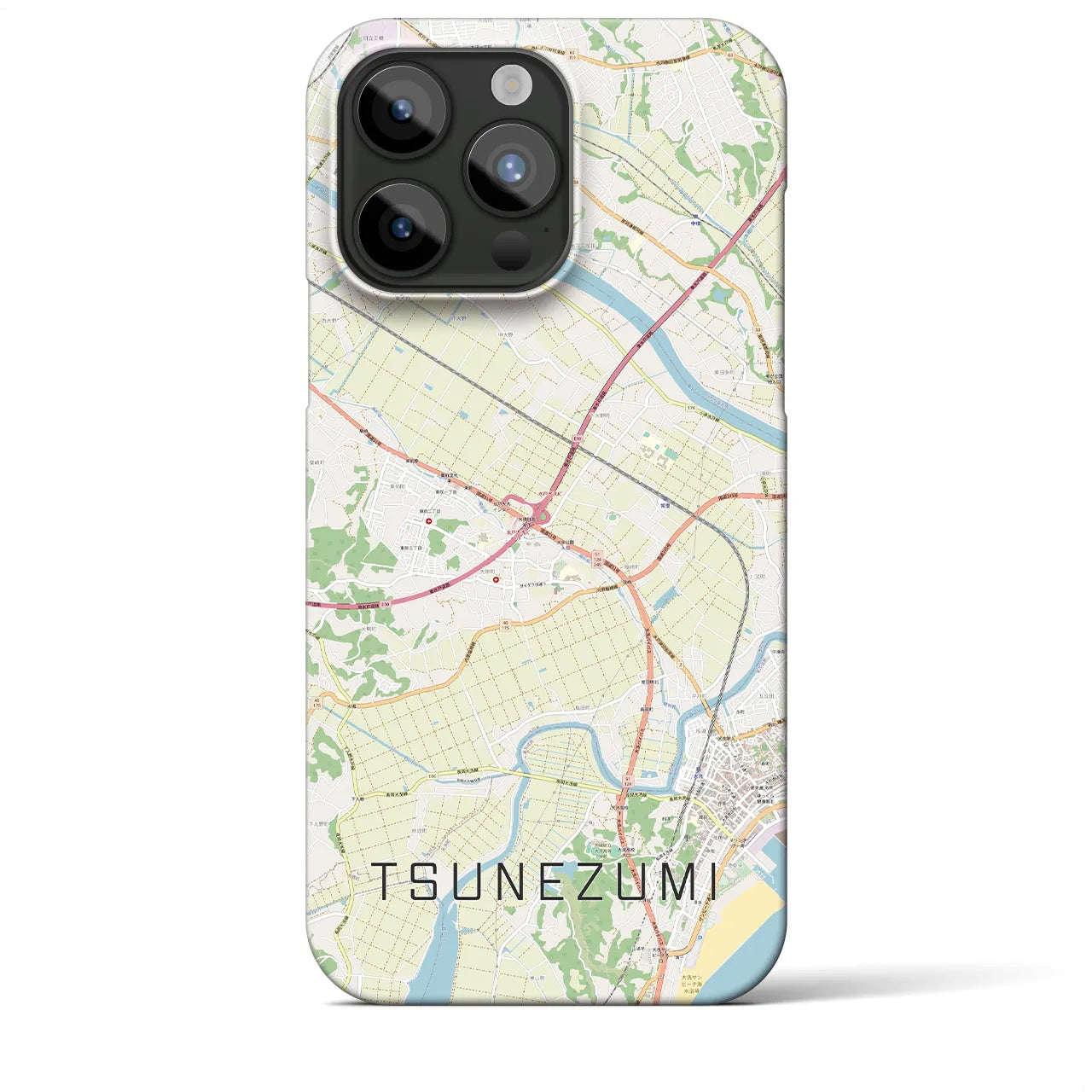 【常澄(茨城県)】地図柄iPhoneケース(バックカバータイプ)
