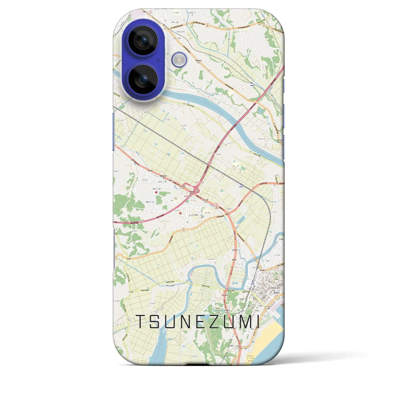 【常澄(茨城県)】地図柄iPhoneケース(バックカバータイプ)