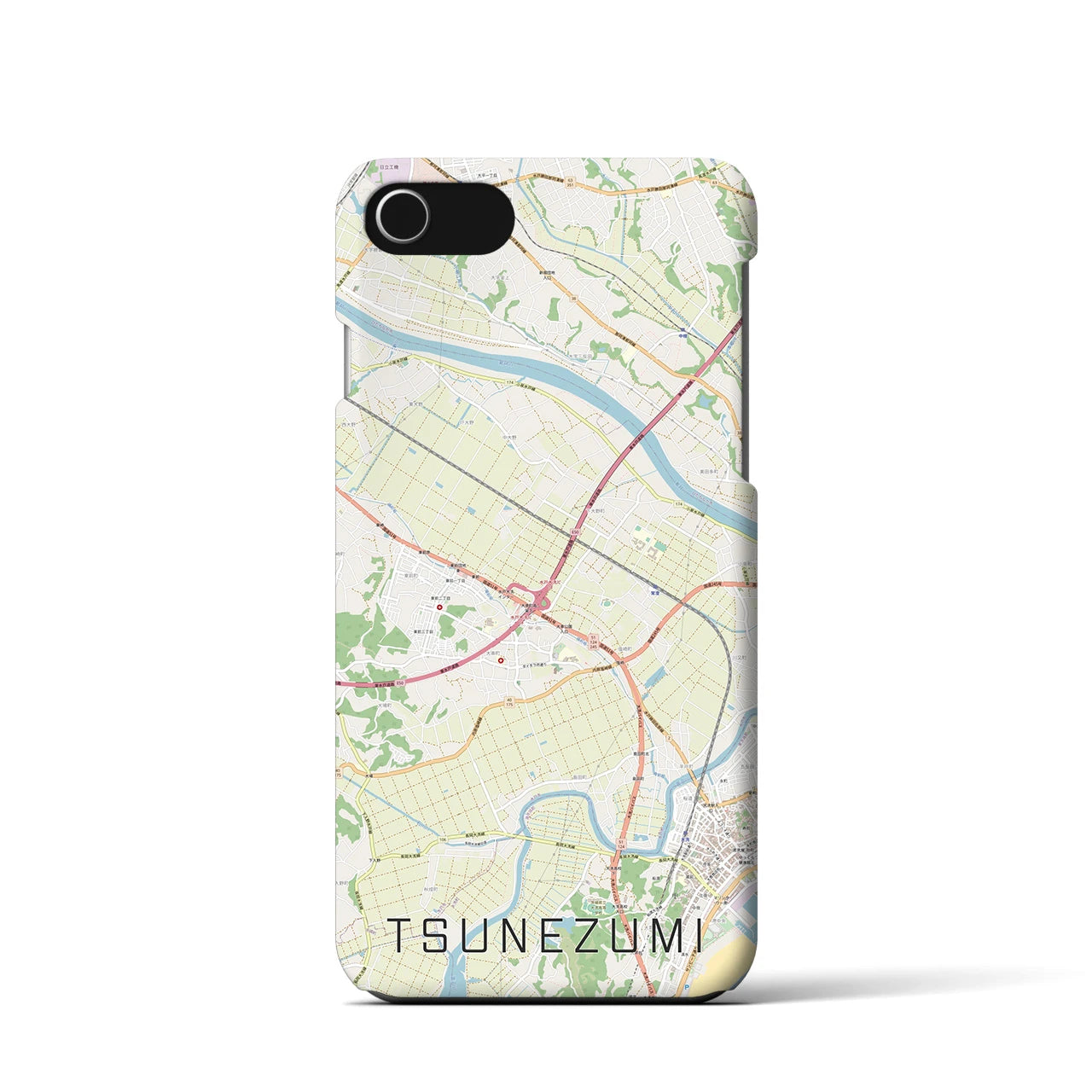 【常澄(茨城県)】地図柄iPhoneケース(バックカバータイプ)