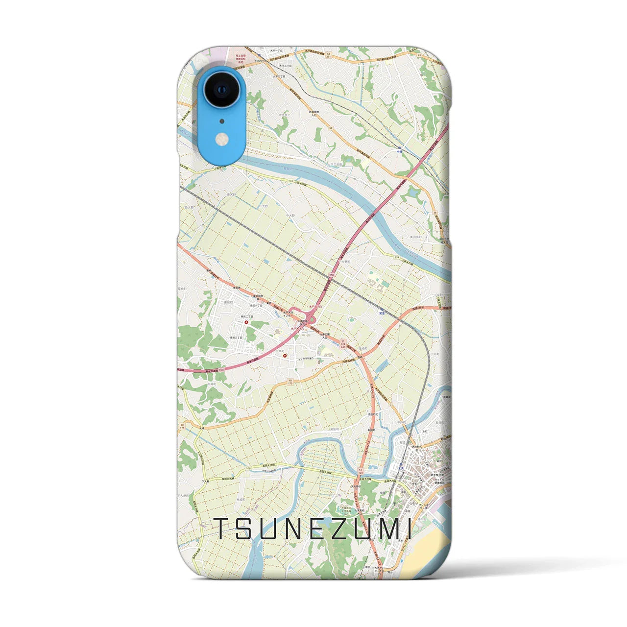 【常澄(茨城県)】地図柄iPhoneケース(バックカバータイプ)