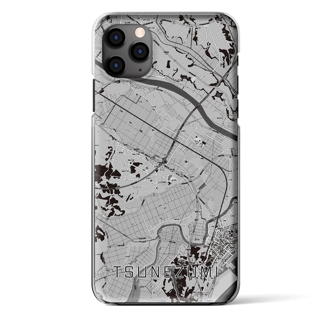 【常澄(茨城県)】地図柄iPhoneケース(クリアタイプ)