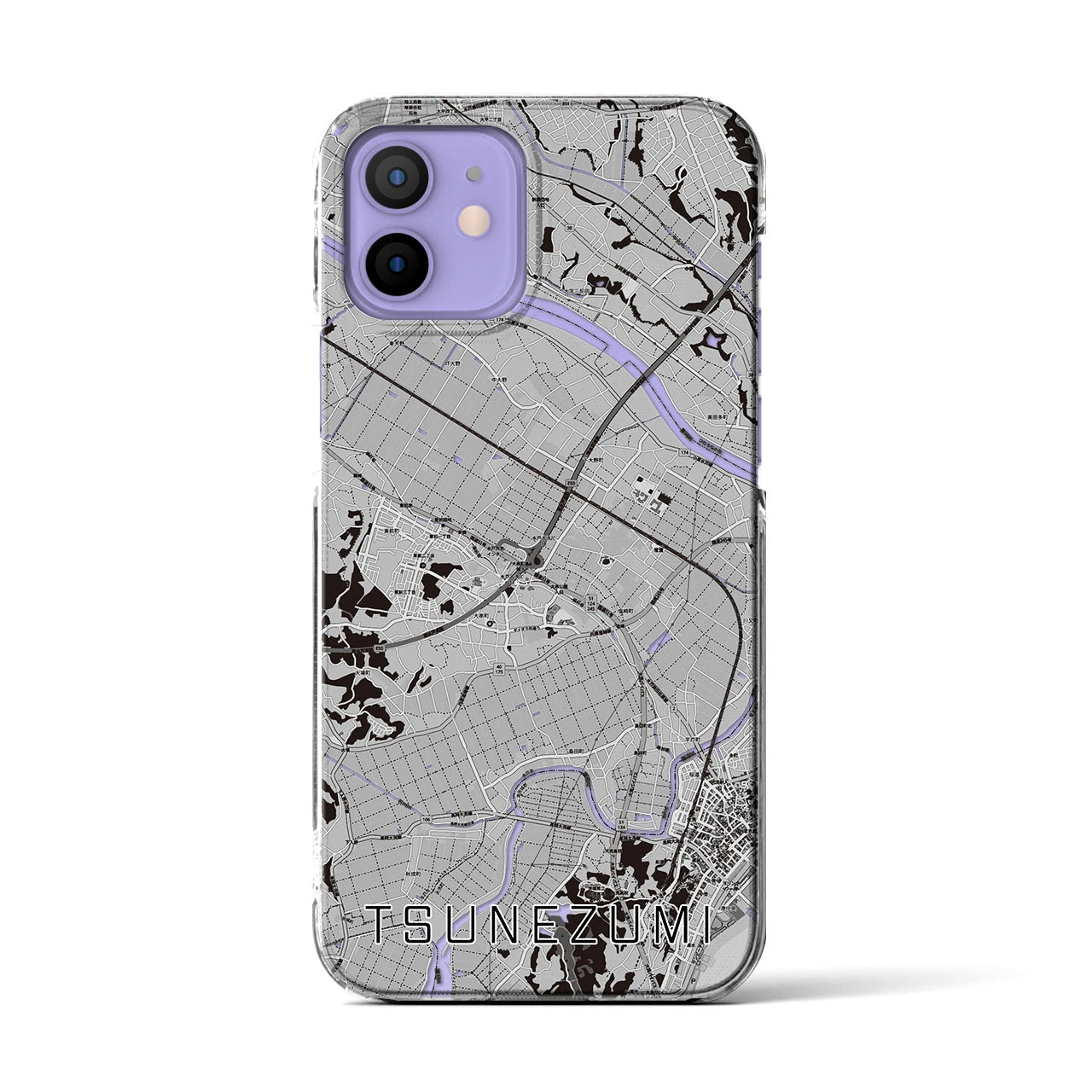 【常澄(茨城県)】地図柄iPhoneケース(クリアタイプ)