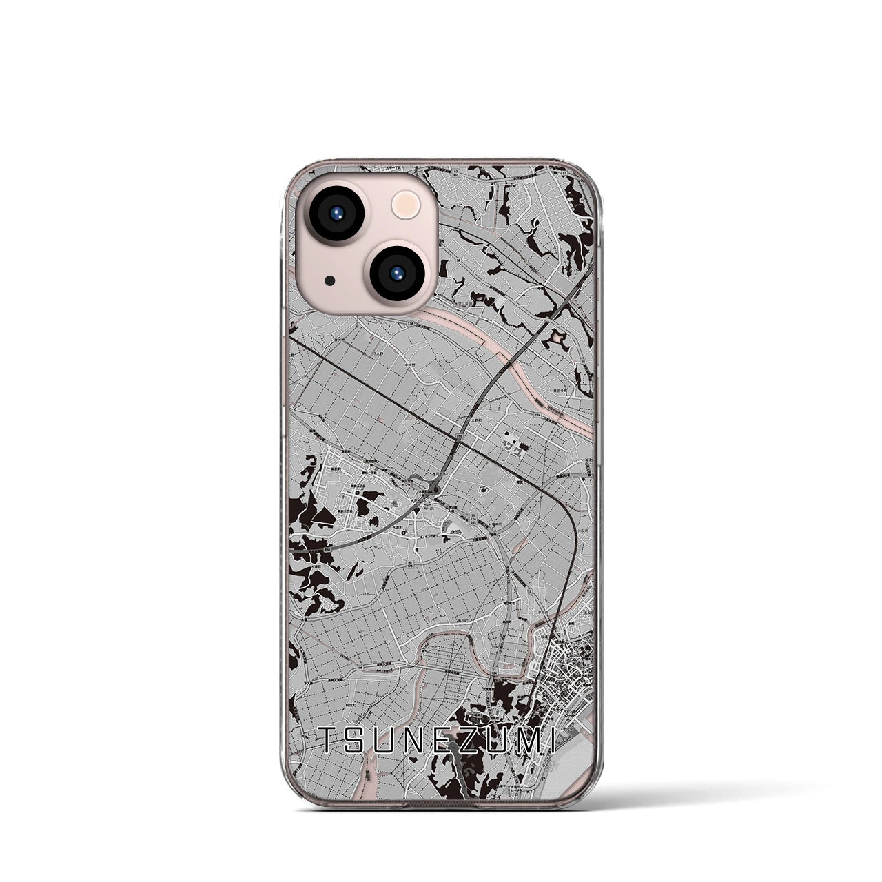 【常澄(茨城県)】地図柄iPhoneケース(クリアタイプ)