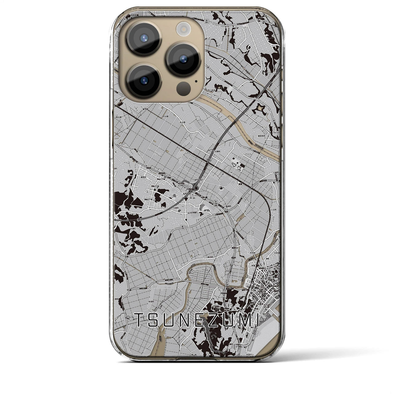 【常澄(茨城県)】地図柄iPhoneケース(クリアタイプ)