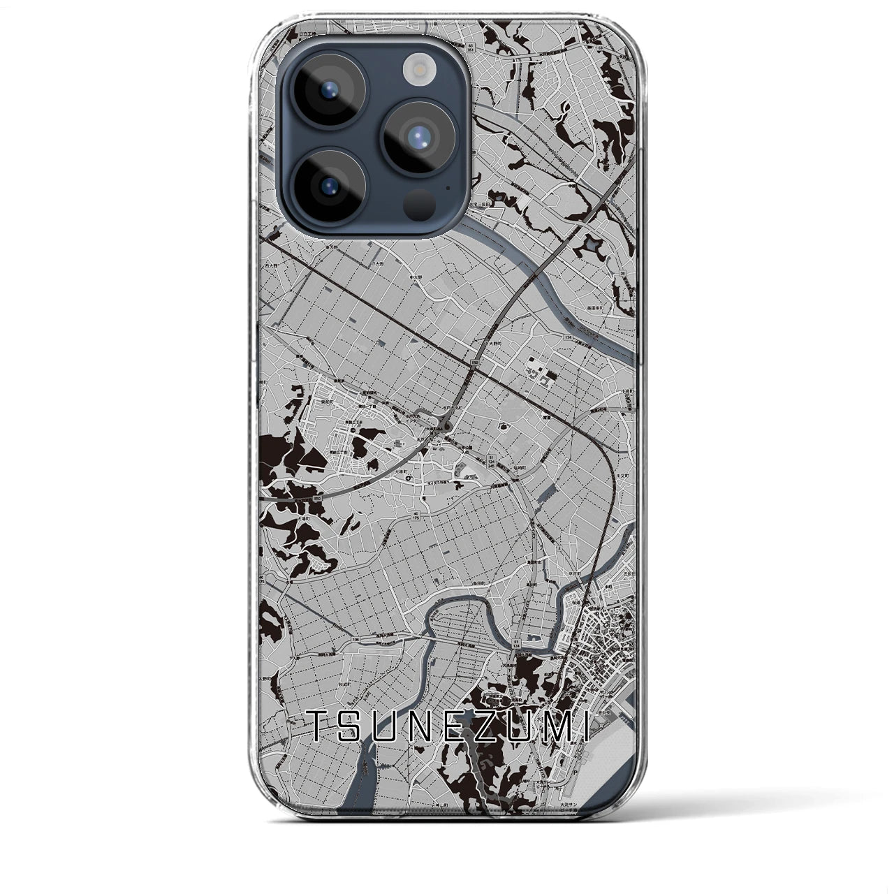 【常澄(茨城県)】地図柄iPhoneケース(クリアタイプ)