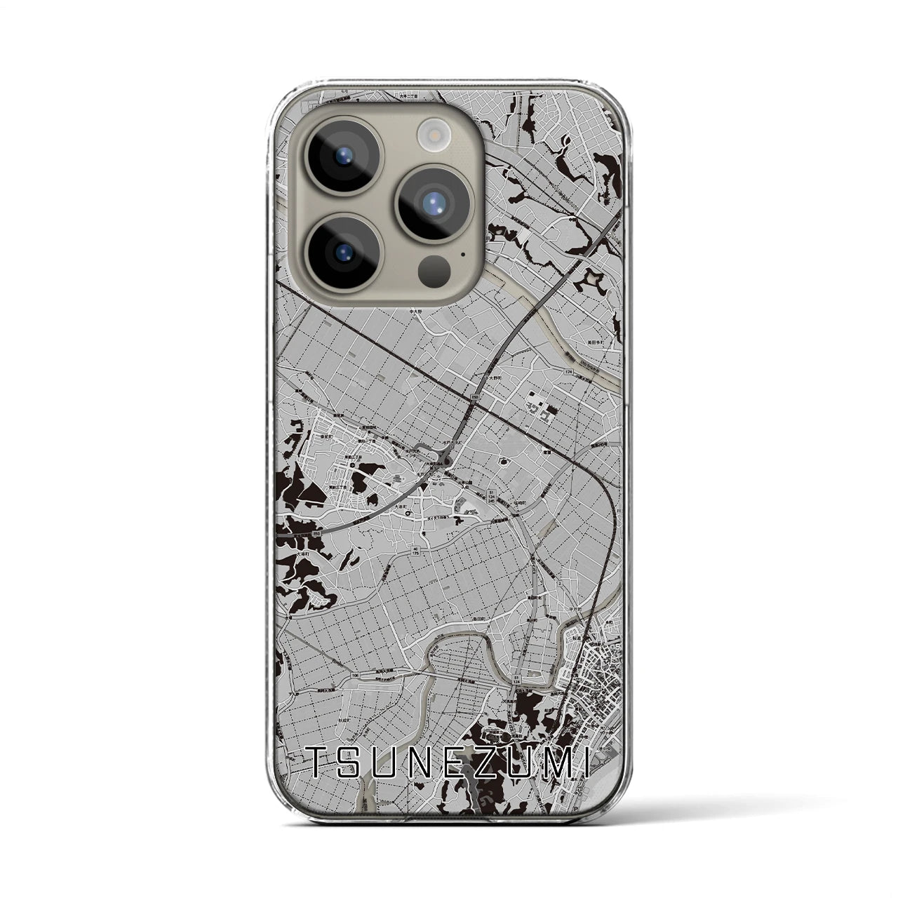 【常澄(茨城県)】地図柄iPhoneケース(クリアタイプ)