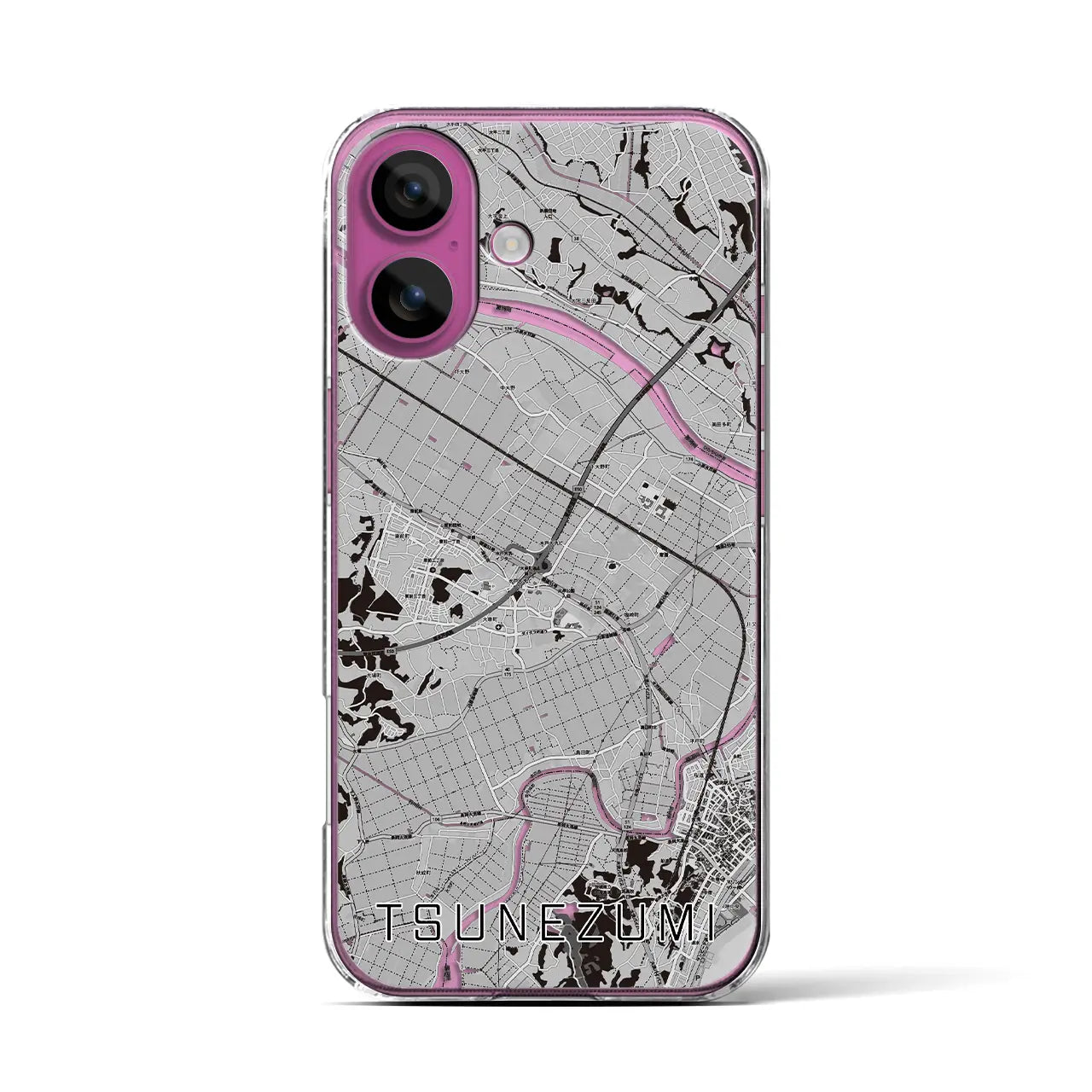 【常澄(茨城県)】地図柄iPhoneケース(クリアタイプ)