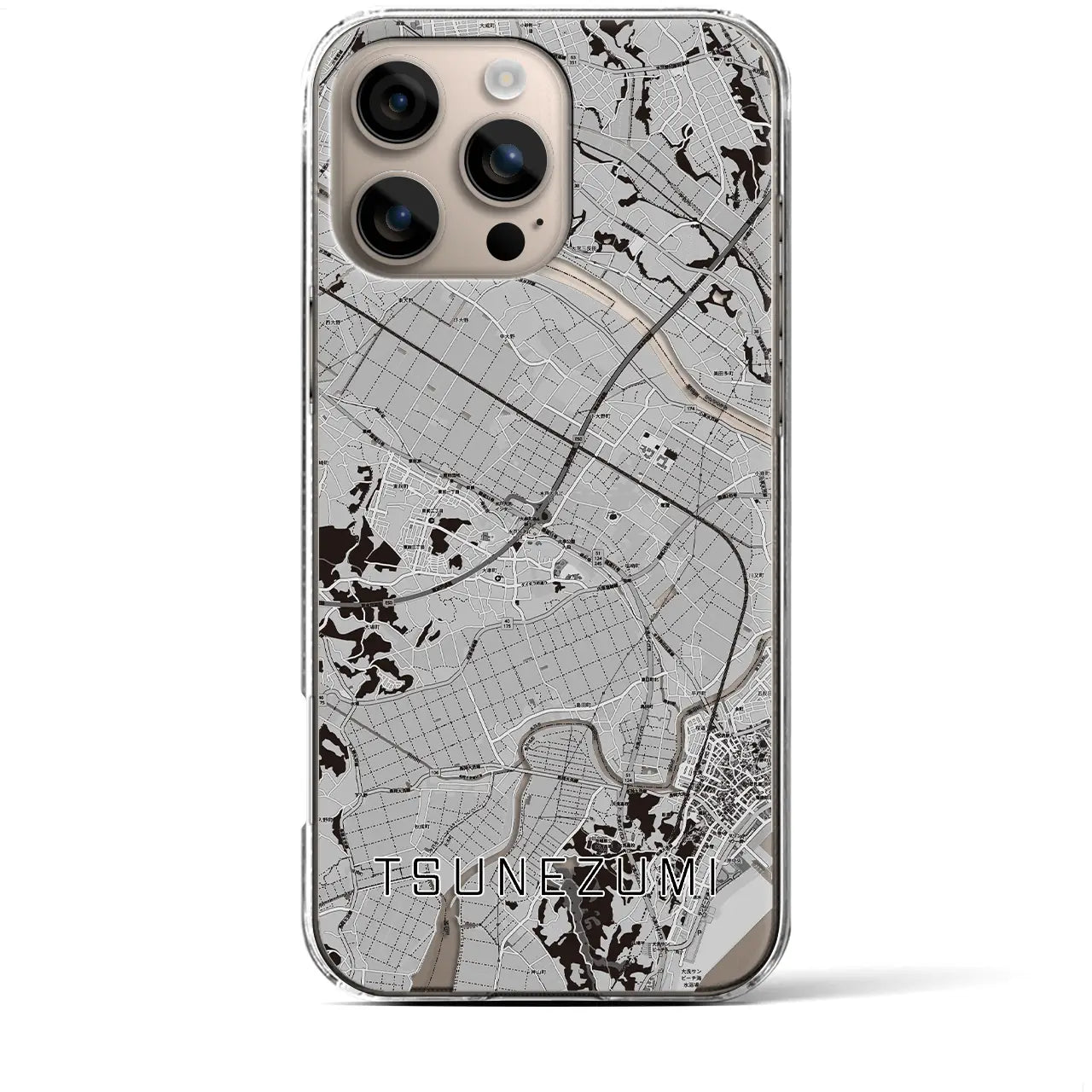 【常澄(茨城県)】地図柄iPhoneケース(クリアタイプ)