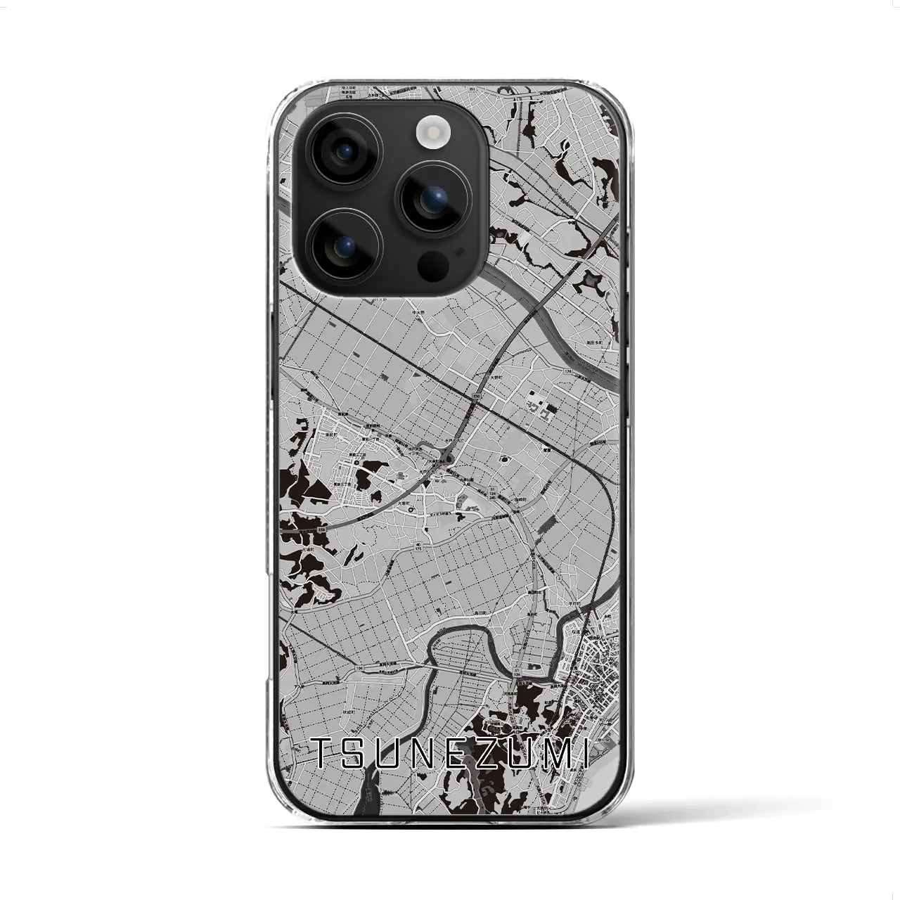 【常澄(茨城県)】地図柄iPhoneケース(クリアタイプ)