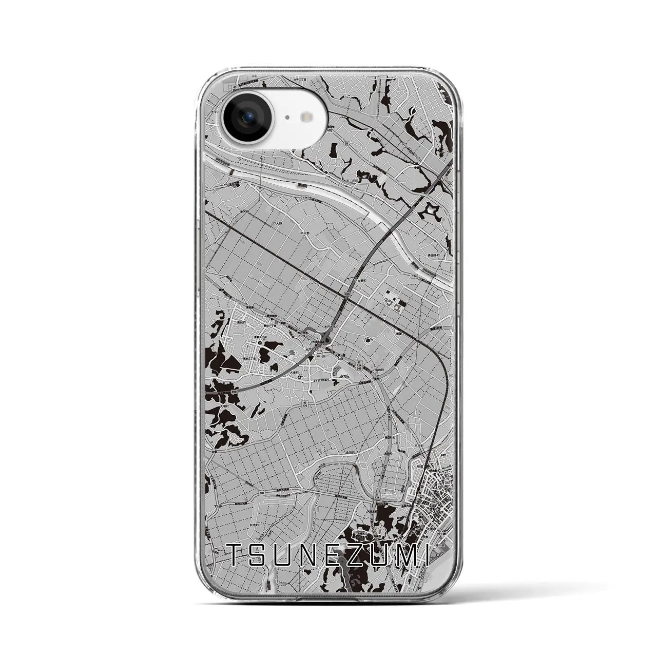 【常澄(茨城県)】地図柄iPhoneケース(クリアタイプ)