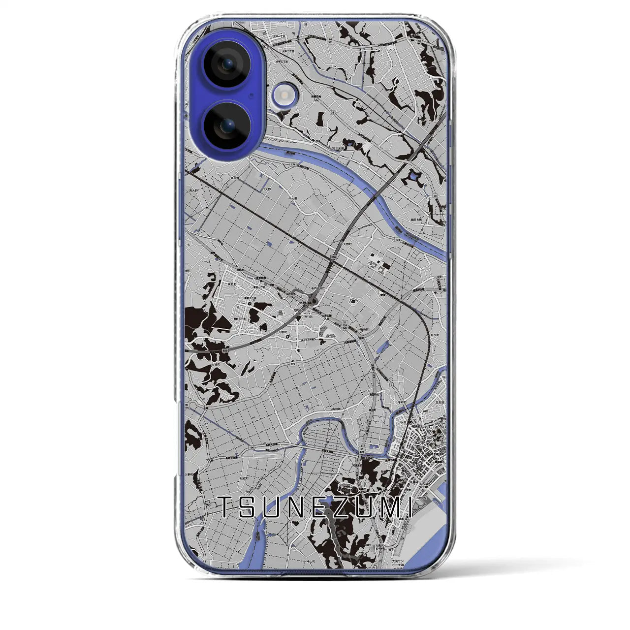 【常澄(茨城県)】地図柄iPhoneケース(クリアタイプ)