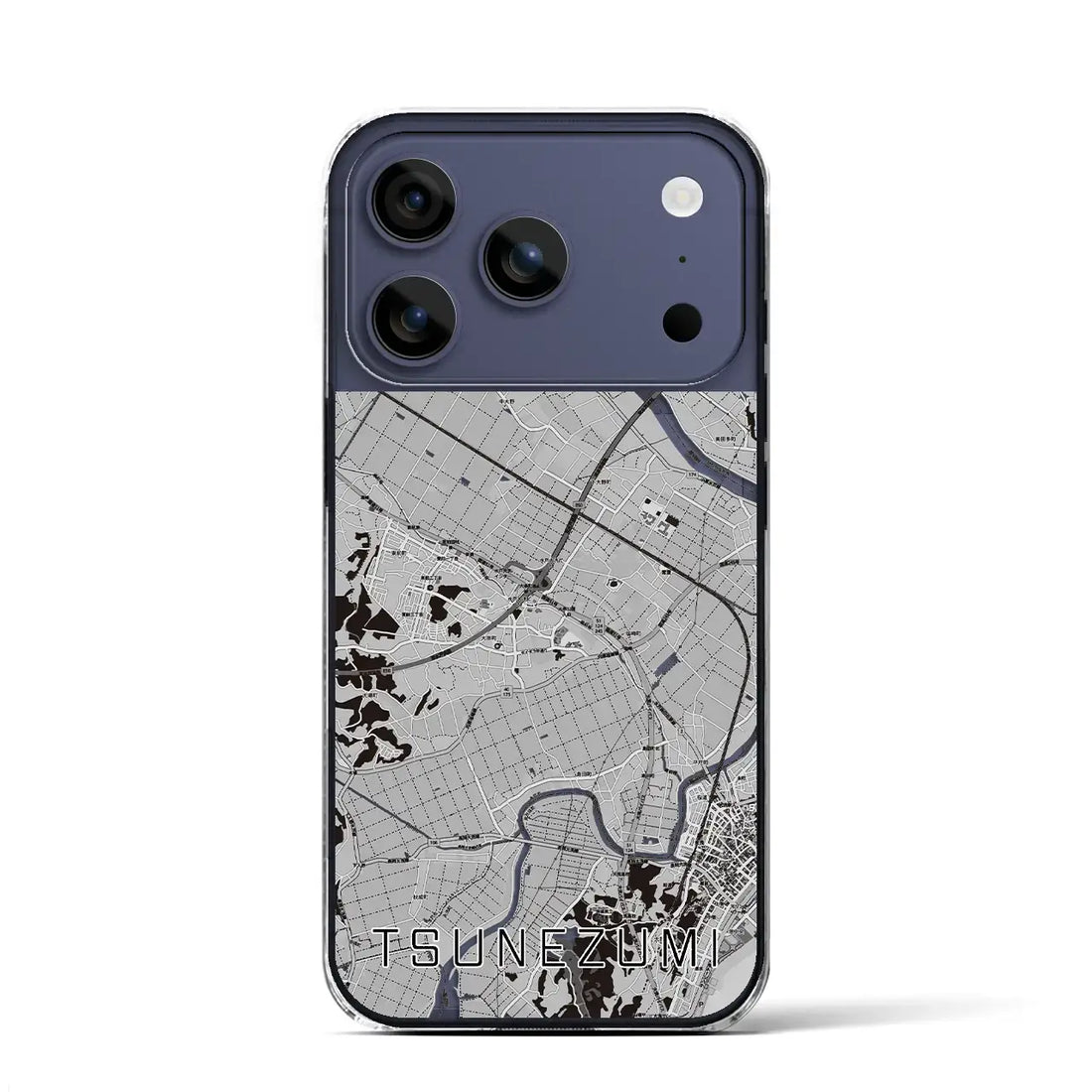 【常澄(茨城県)】地図柄iPhoneケース(クリアタイプ)