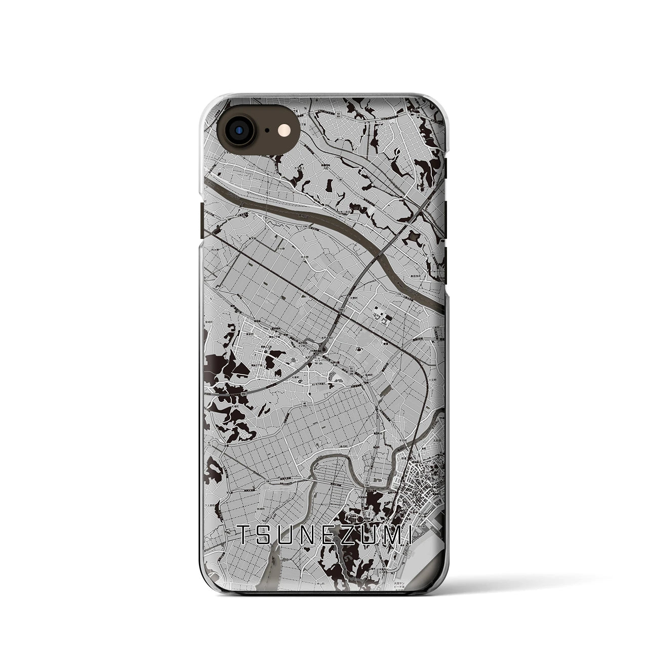 【常澄(茨城県)】地図柄iPhoneケース(クリアタイプ)