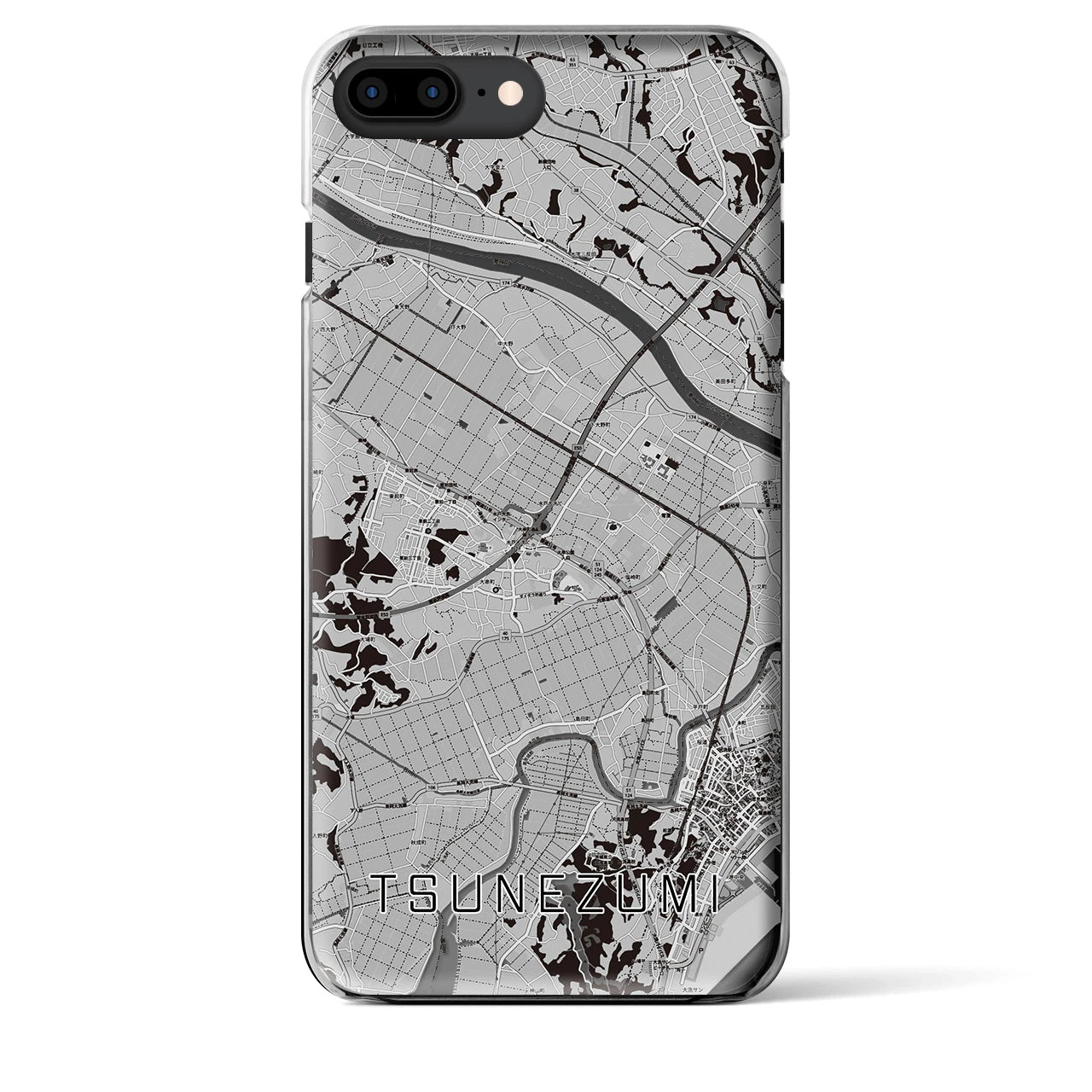 【常澄(茨城県)】地図柄iPhoneケース(クリアタイプ)