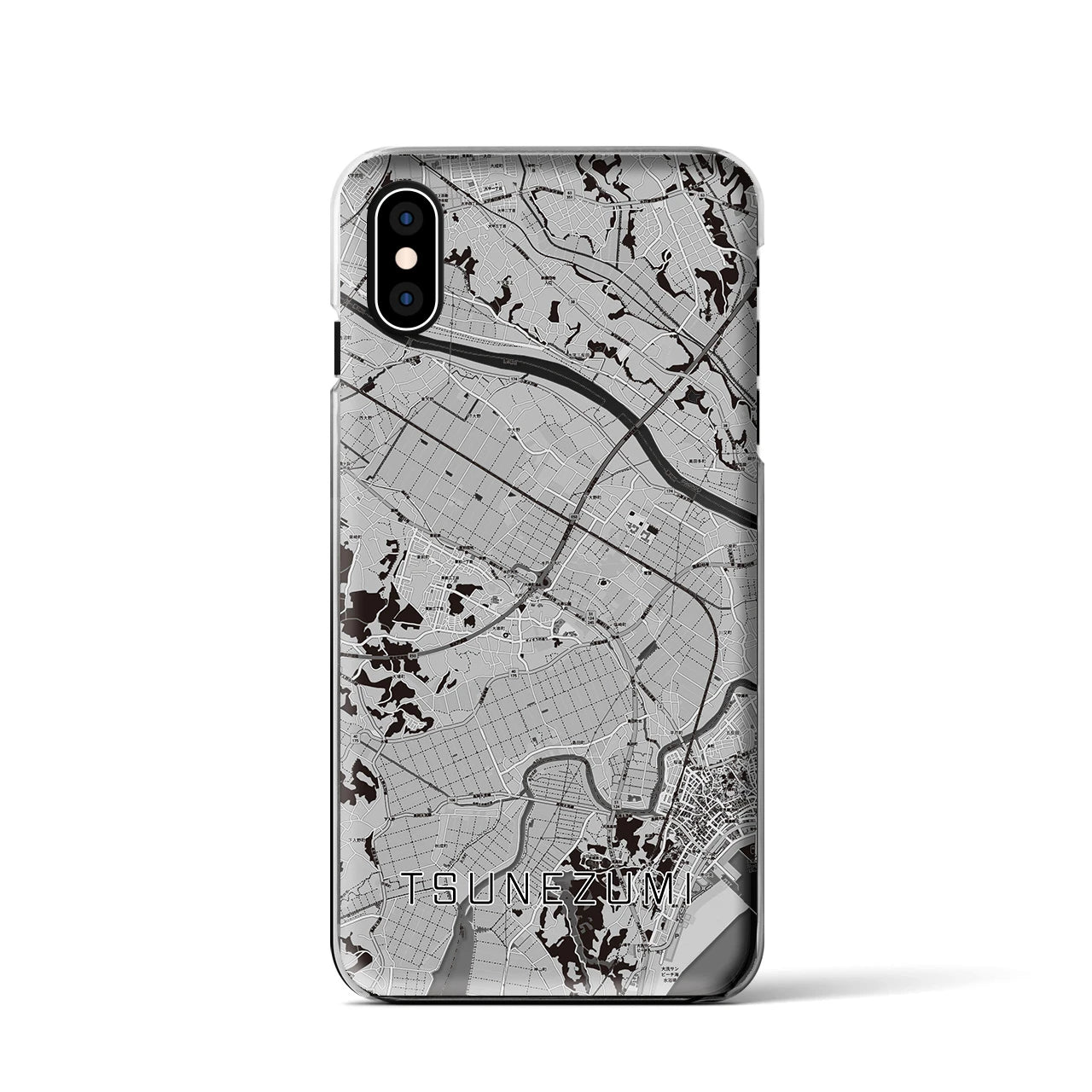 【常澄(茨城県)】地図柄iPhoneケース(クリアタイプ)